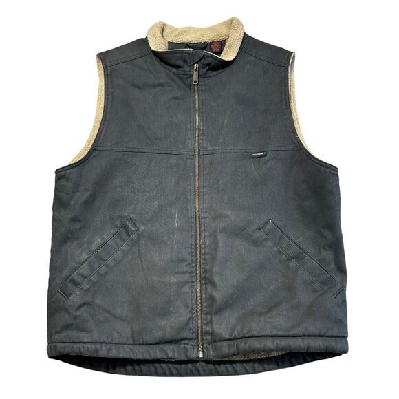 Wolverine Vest Mens L Sherpa Lined Full Zip Work Wear Pockets - Picture 1 of 10